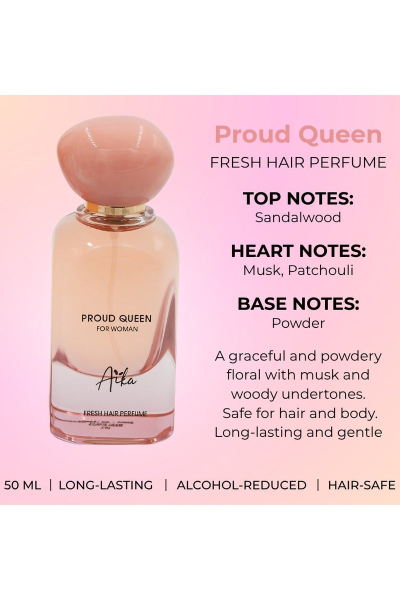 ايكا عطر أيكا براود كوين ٥٠ مل للنساء، عطر يدوم طويلاً للجسم والشعر، عطر خالٍ من الكحول للنساء بمزيج أنثوي من الخوخ والورد والمسك - Image 4